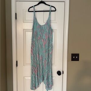 Torrid Teal and Pink Knit Dress